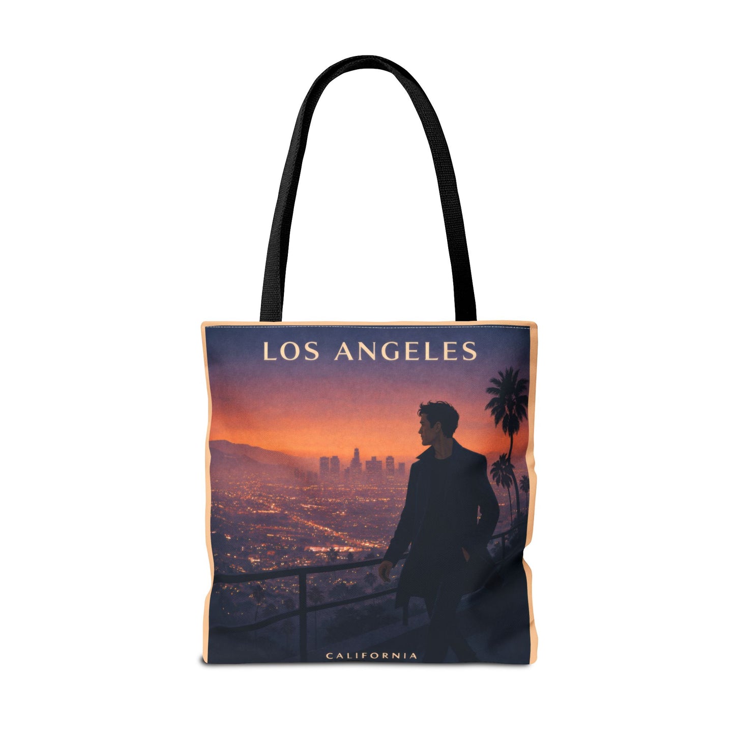 Los Angeles Sunset Tote Bag — California Cityscape AOP Tote