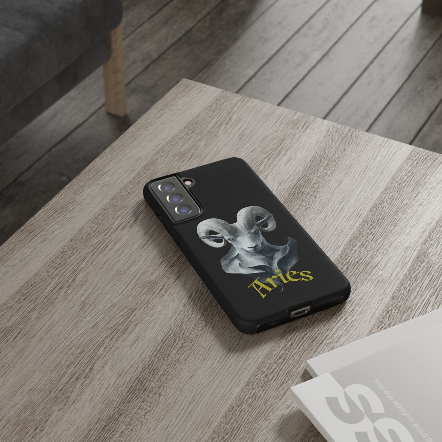 Aries Tough Phone Cases, Artistic Zodiac Phone Cases, premium-quality cases for iPhone, Samsung Galaxy, and Google Pixel devices