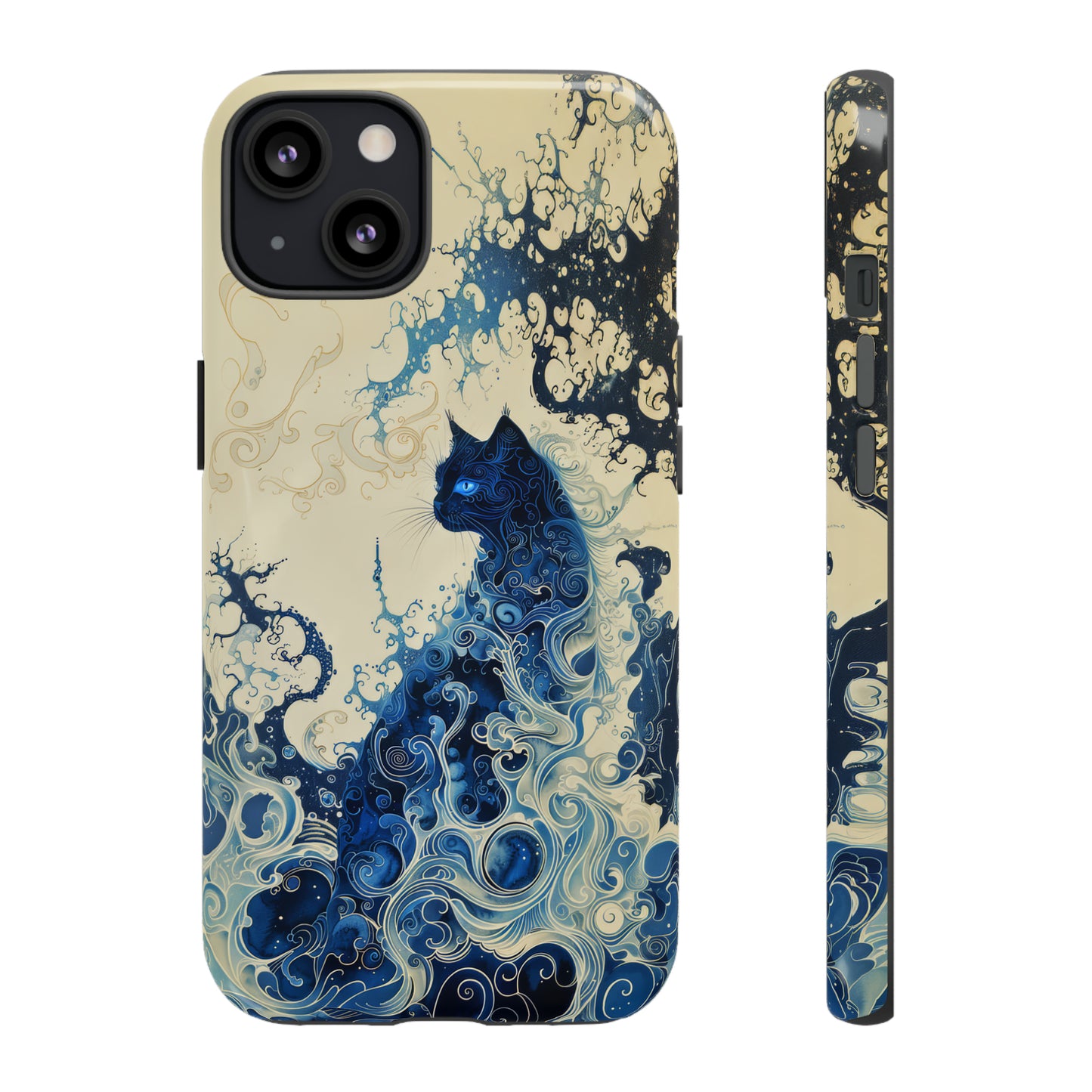 Black cat in smokeTough Cases