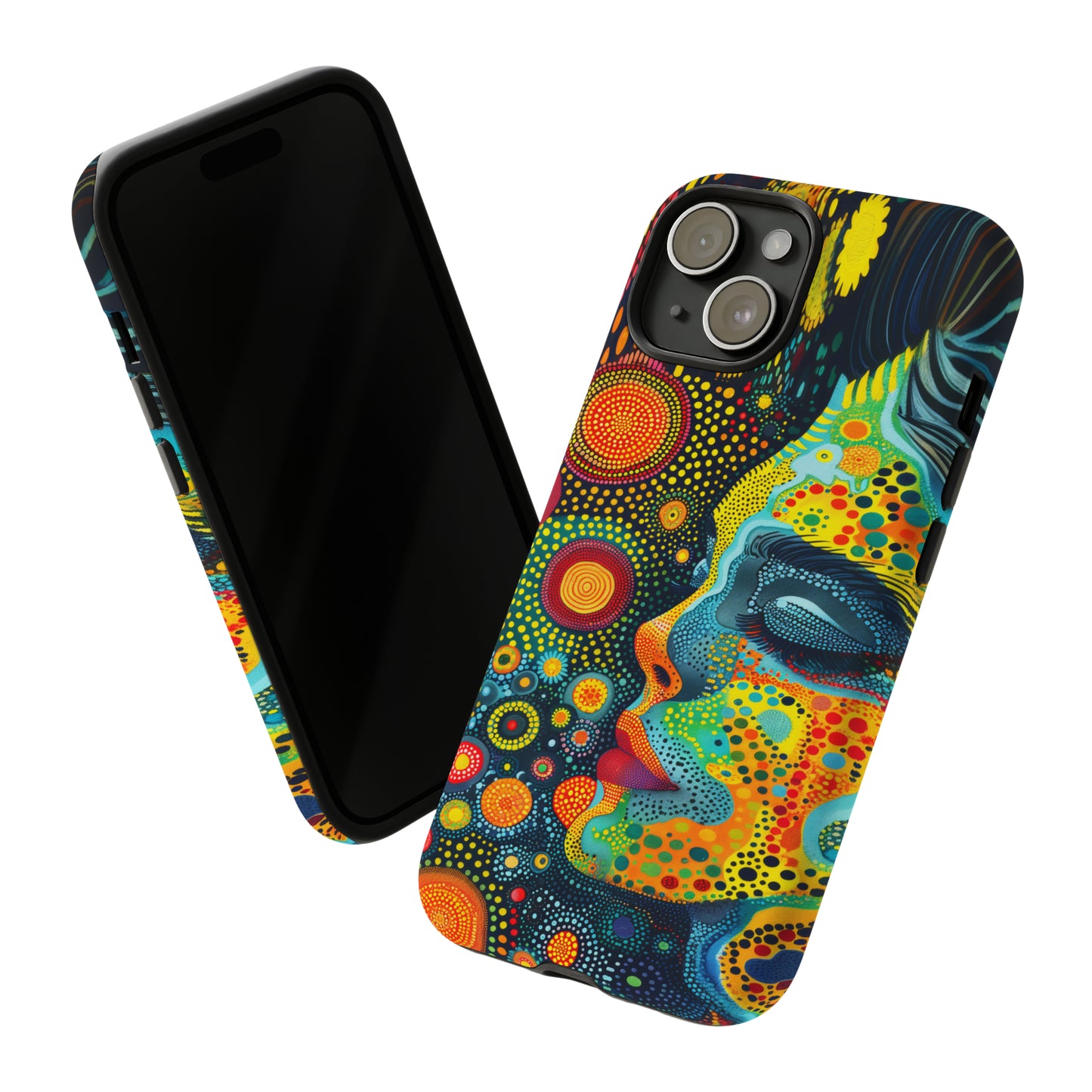 Phone Case, rainbow girl, Artistic design, Tough Case, Colorful whimsical rainbow fantasy design, iPhone 15, 14, 13, 12, 11, Samsung, Pixel