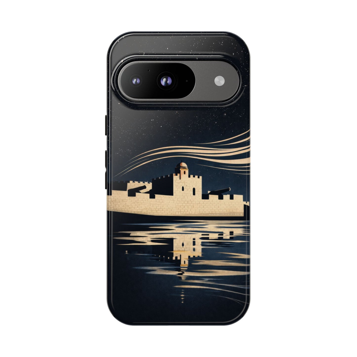 Essaouira Morocco Reflection Tough Phone Case — Night Sky in Essaouira Waterproof Design