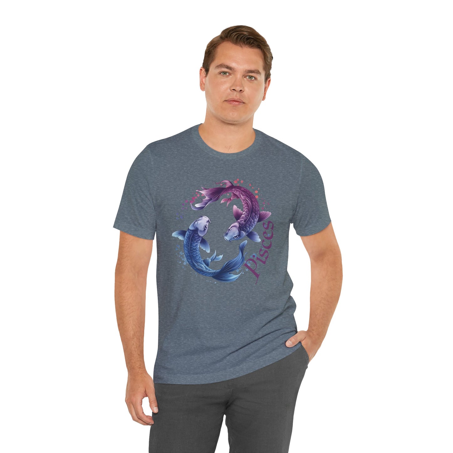 Pisces Artistic Zodiac Unisex Tee, Jersey Short Sleeve Tee, Your Perfect Everyday Favorite