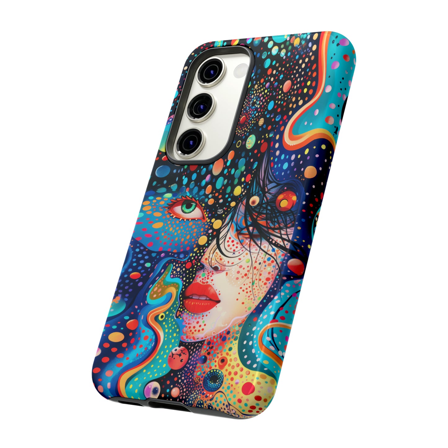 Phone Case, dream in color, Artistic design, Tough Case, Colorful whimsical flower design, iPhone 15, 14, 13, 12, 11, Samsung, Pixel
