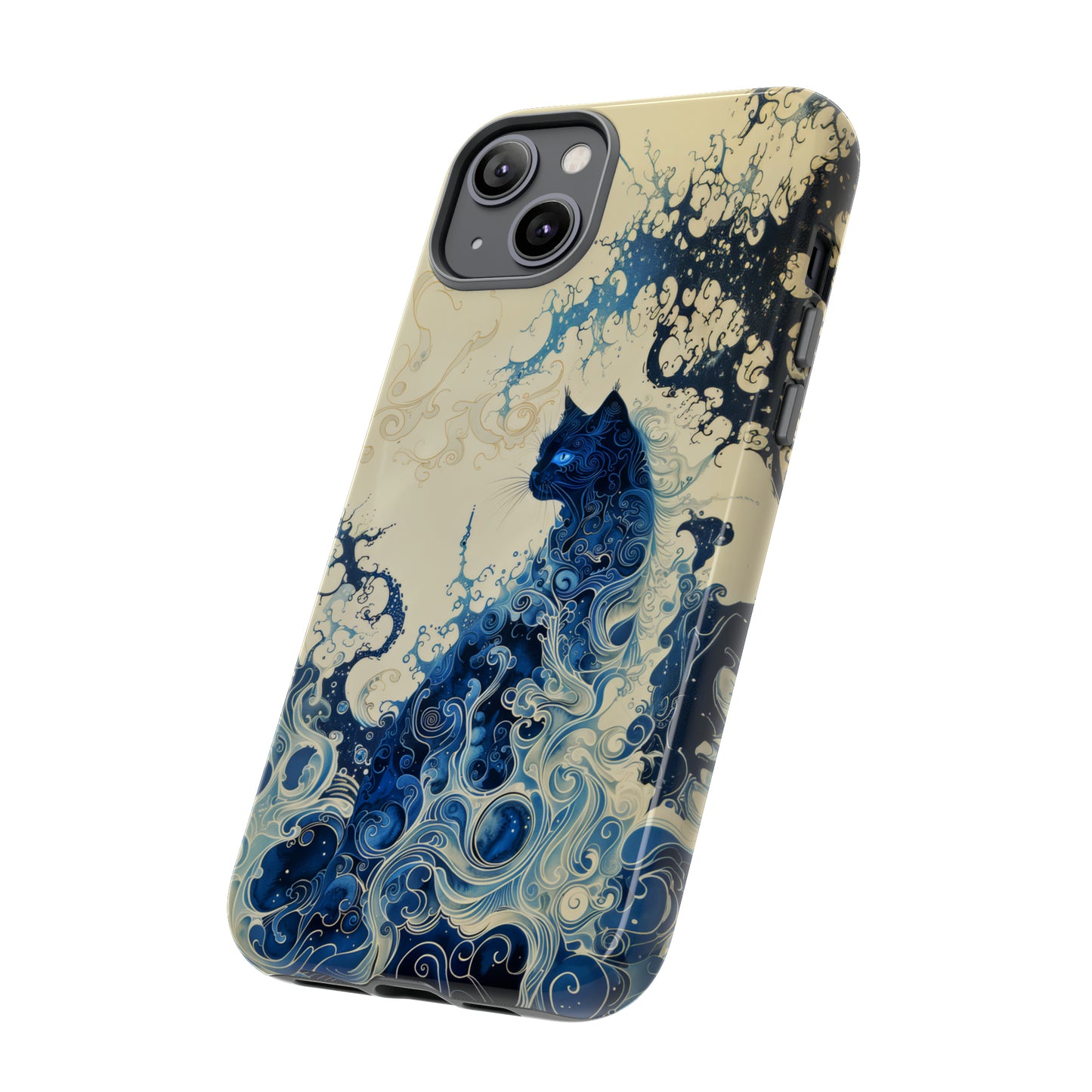 Black cat in smokeTough Cases