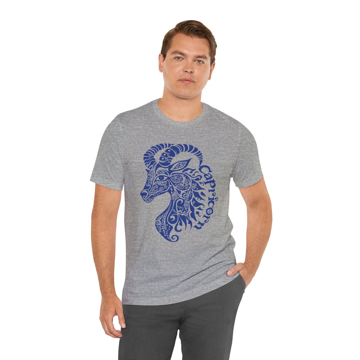 Capricorn blue graphic Unisex Jersey Short Sleeve Tee