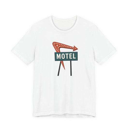 Midcentury Motel Neon Sign T‑Shirt — Retro Roadside Vintage Travel Tee
