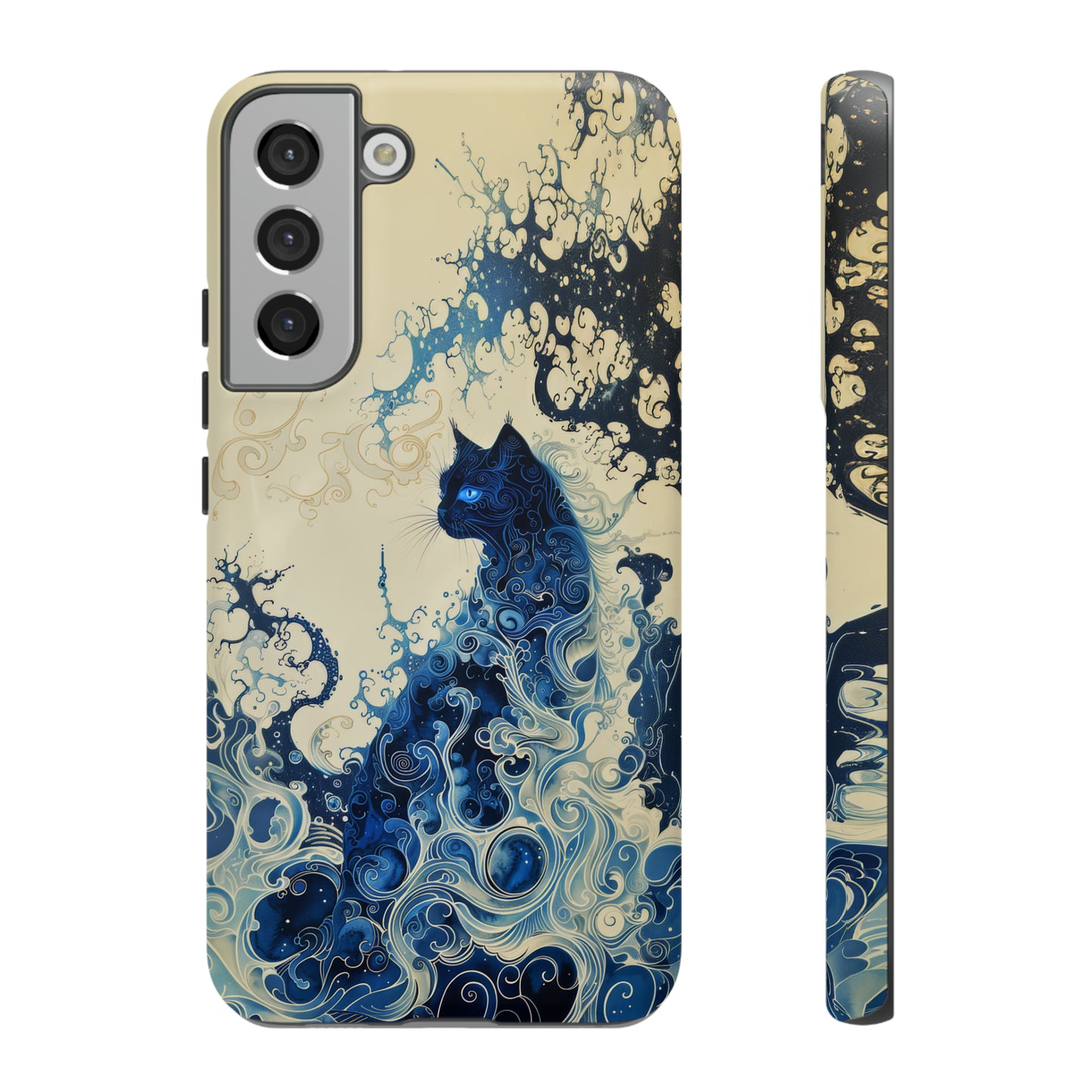 Black cat in smokeTough Cases