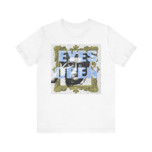 Eyes Open Graphic Tee – Surreal Pop Art Collage Shirt, Avant-Garde Streetwear, Vintage Engraving Design, Unisex Modern Fit Vintage Statue Graphic Shirt