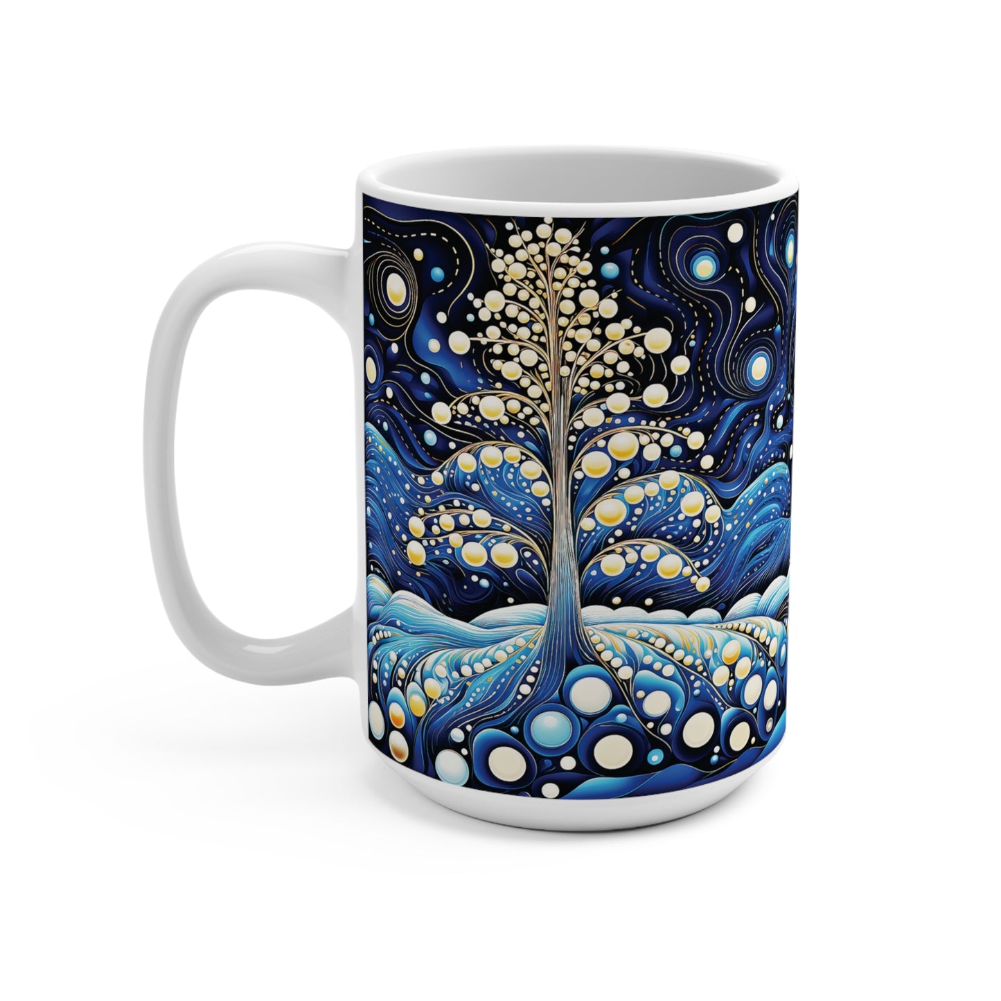 Mug 15oz Gold Tree in the Night Sky