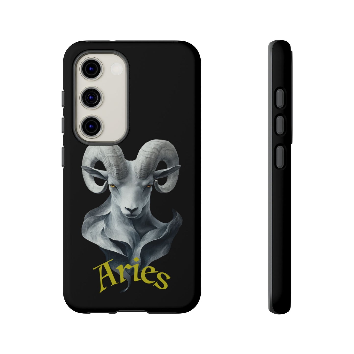 Aries Tough Phone Cases, Artistic Zodiac Phone Cases, premium-quality cases for iPhone, Samsung Galaxy, and Google Pixel devices