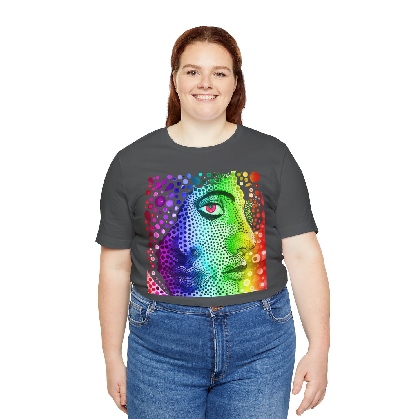 Two faced rainbow Unisex Jersey Short Sleeve Tee