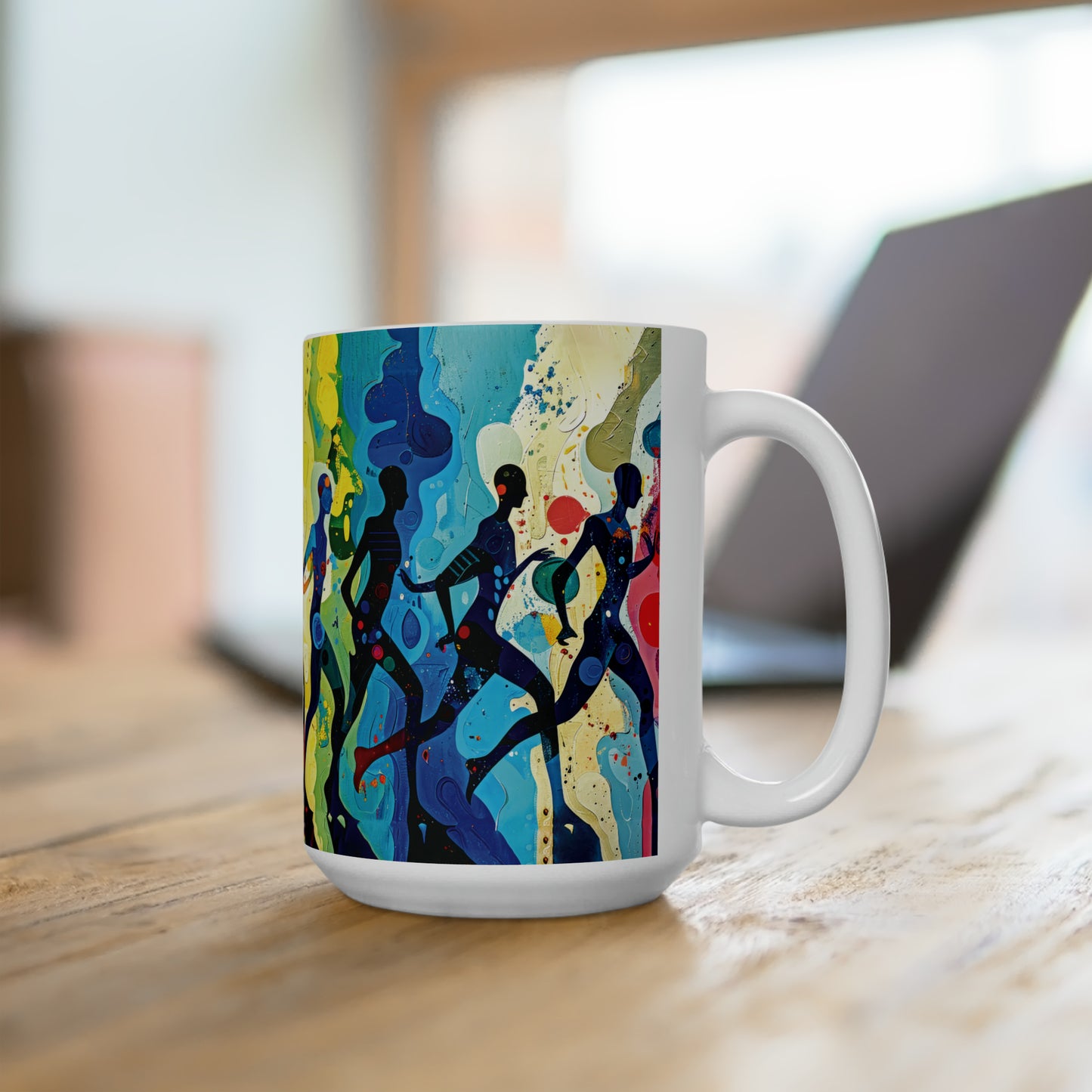 Colorful abstract runners Ceramic Mug 15oz