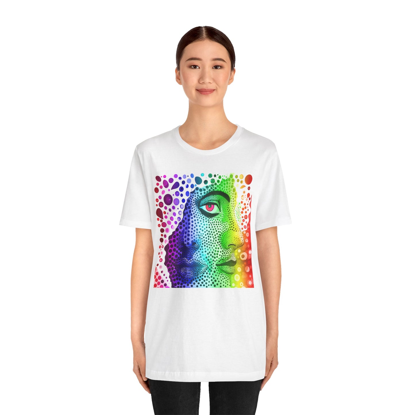 Two faced rainbow Unisex Jersey Short Sleeve Tee
