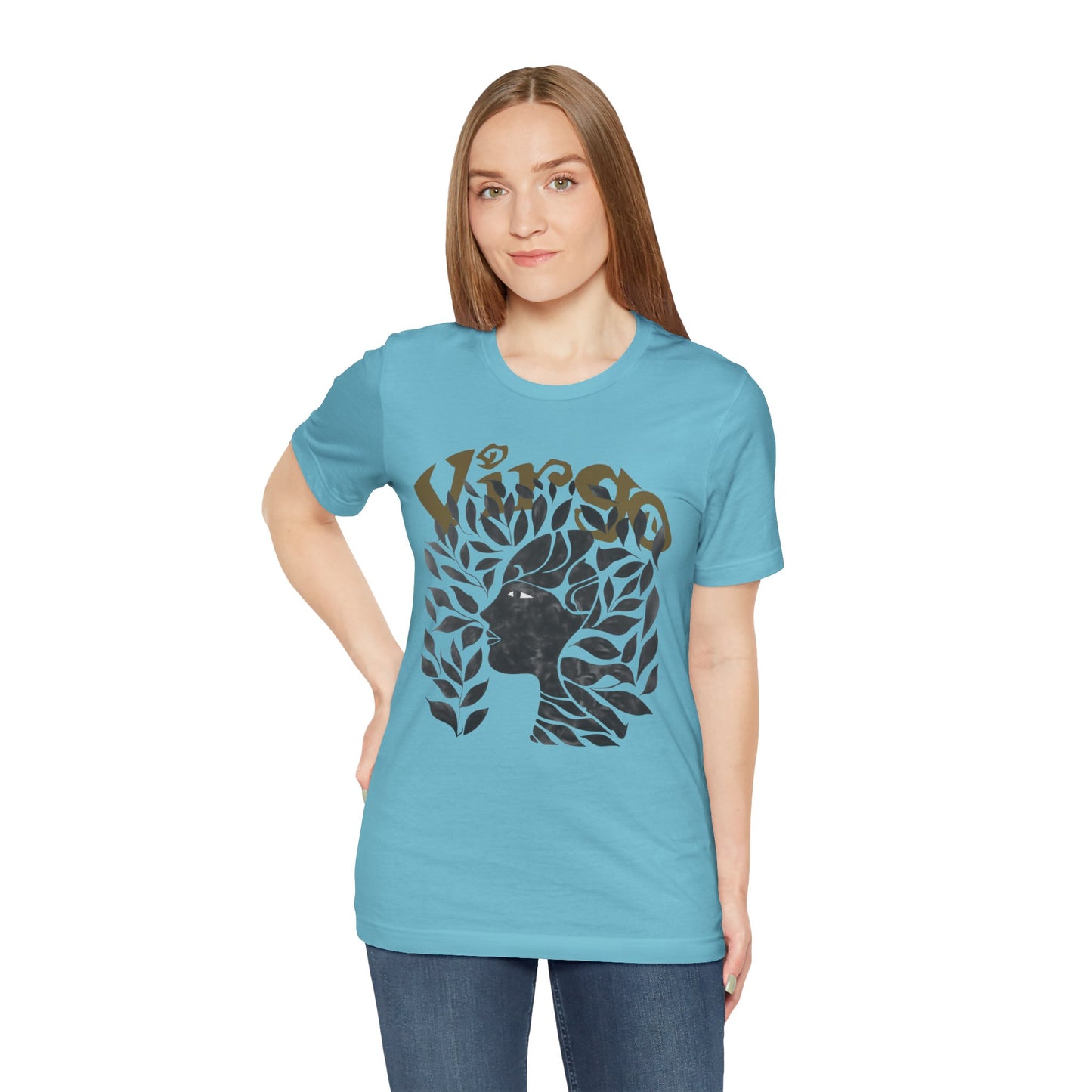 Virgo Black graphic Unisex Jersey Short Sleeve Tee