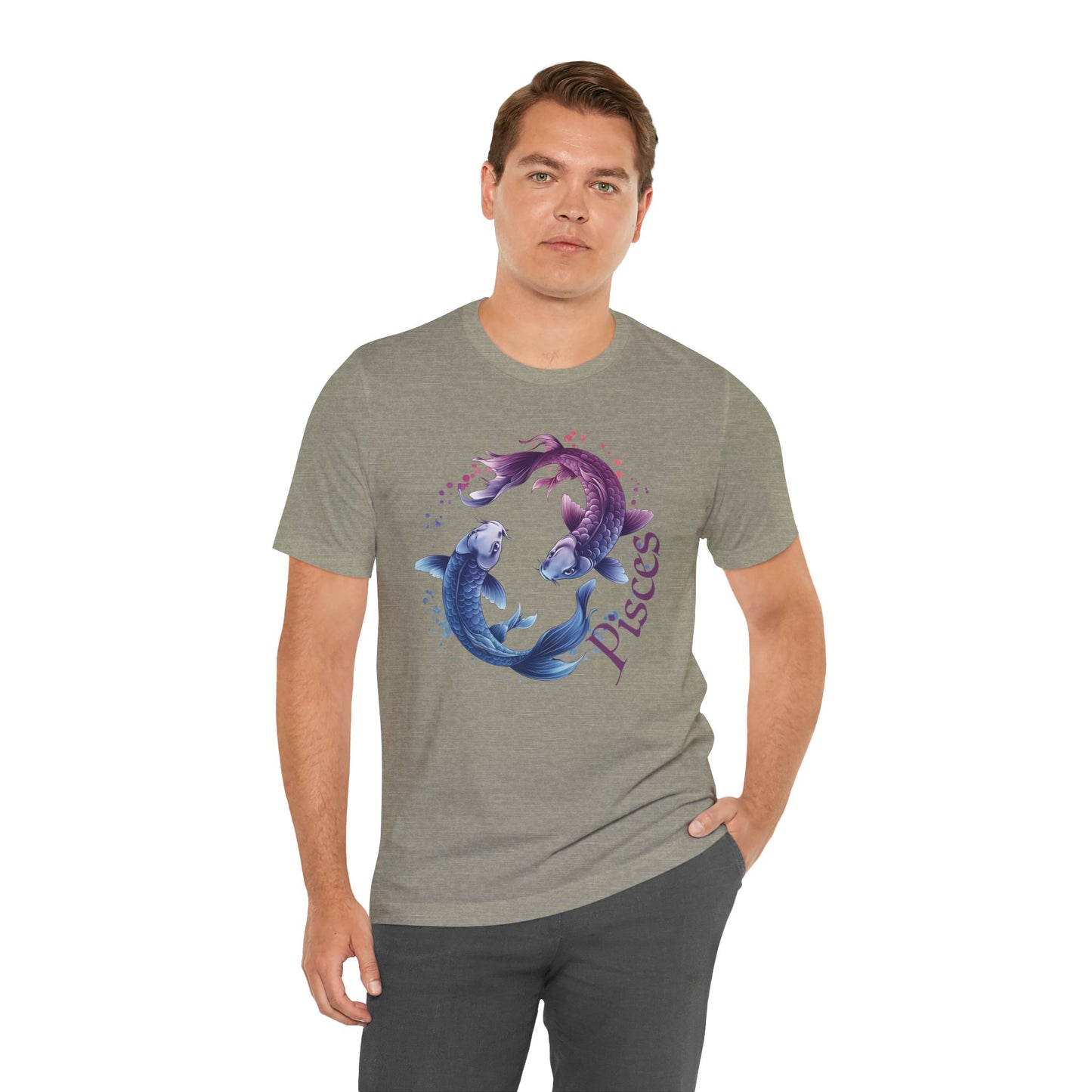 Pisces Artistic Zodiac Unisex Tee, Jersey Short Sleeve Tee, Your Perfect Everyday Favorite