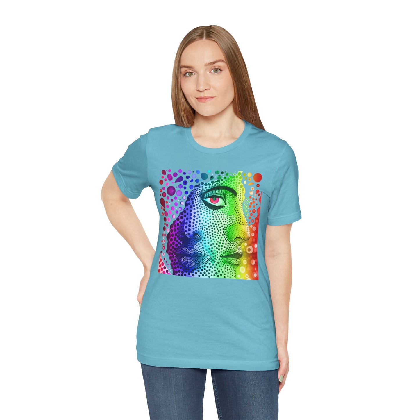 Two faced rainbow Unisex Jersey Short Sleeve Tee