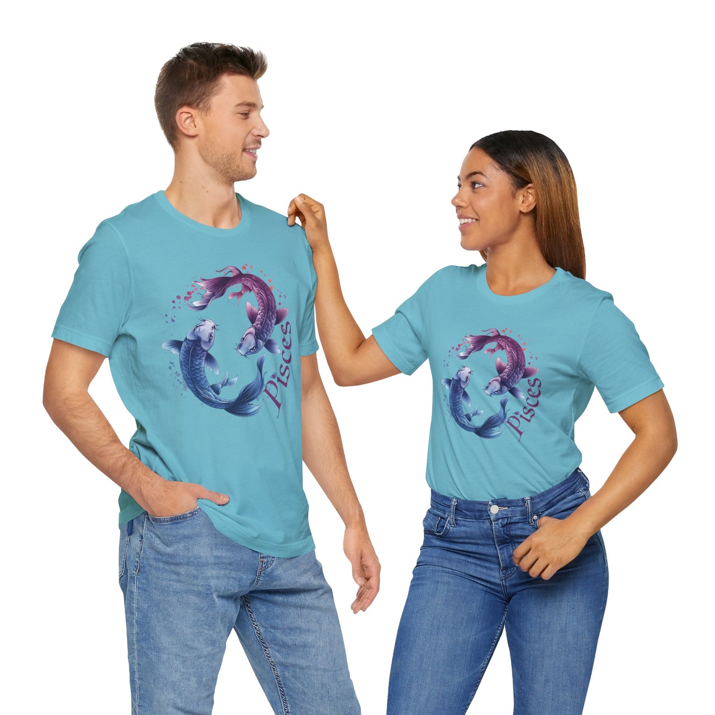 Pisces Artistic Zodiac Unisex Tee, Jersey Short Sleeve Tee, Your Perfect Everyday Favorite