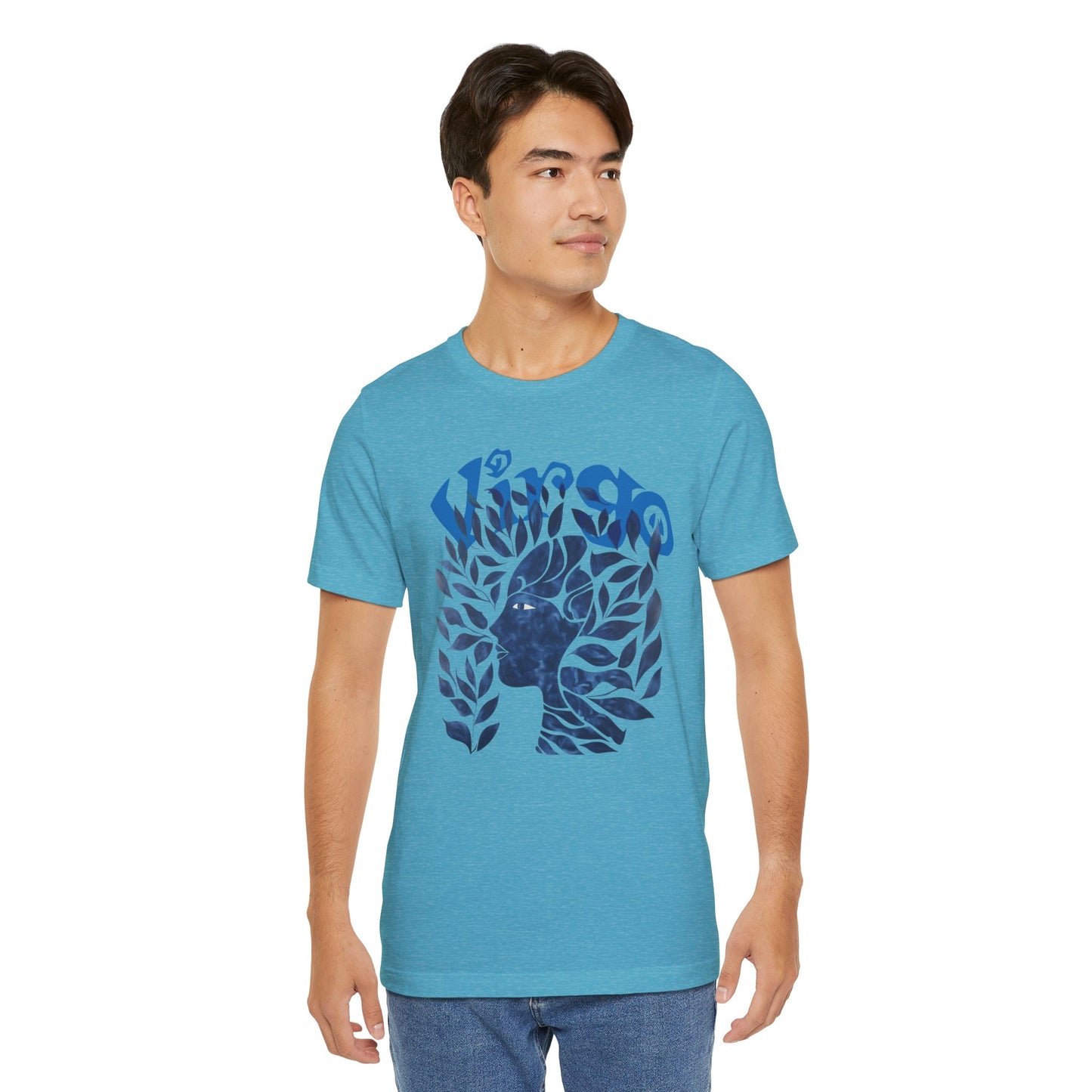 Virgo blue graphic Unisex Jersey Short Sleeve Tee
