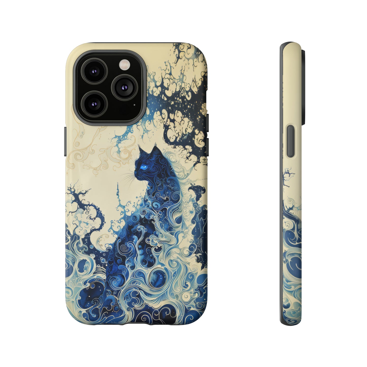 Black cat in smokeTough Cases