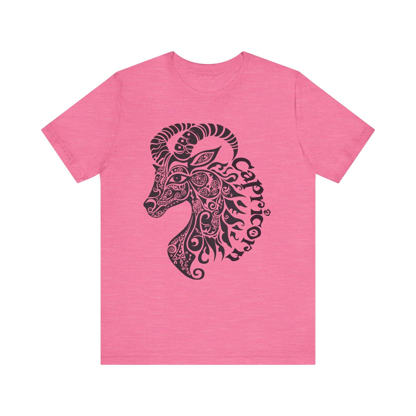 Capricorn with black graphic Unisex Jersey Short Sleeve Tee
