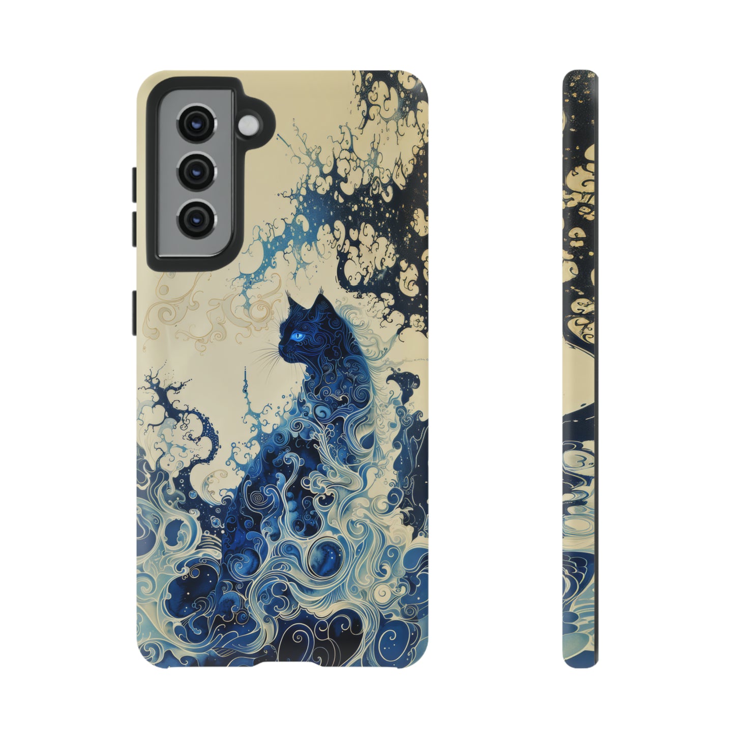 Black cat in smokeTough Cases