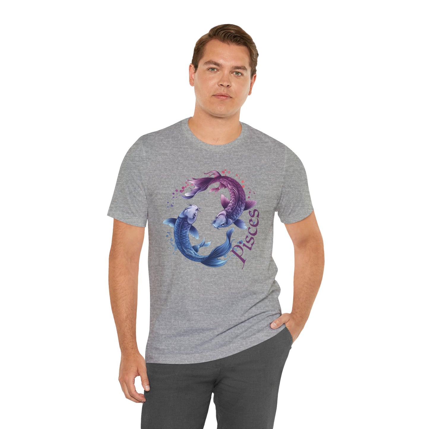 Pisces Artistic Zodiac Unisex Tee, Jersey Short Sleeve Tee, Your Perfect Everyday Favorite