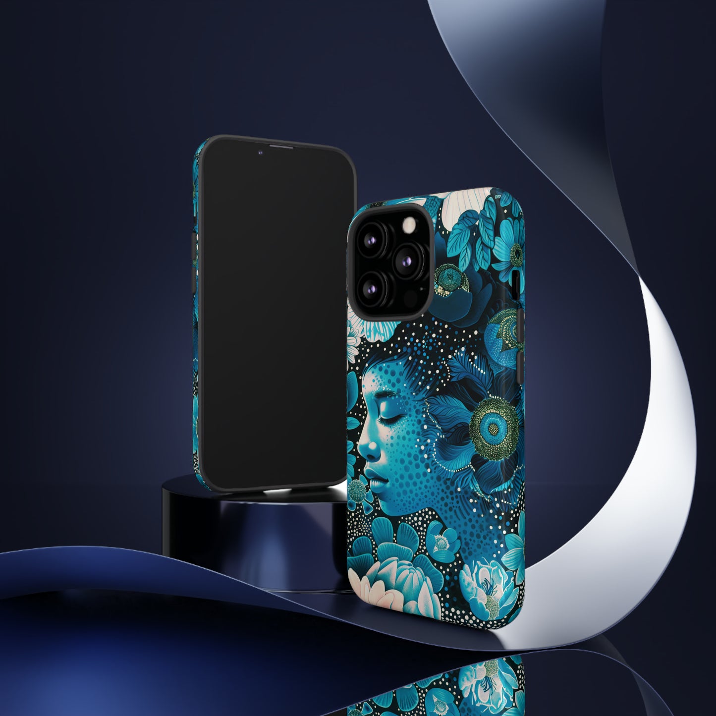 Girl in blue Tough Cases