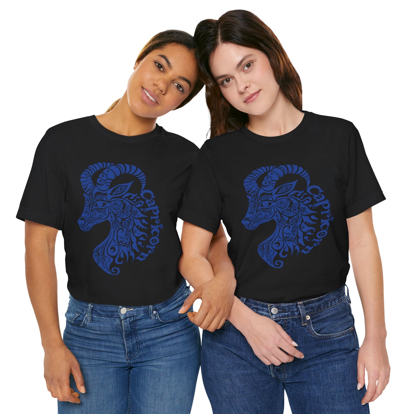Capricorn blue graphic Unisex Jersey Short Sleeve Tee