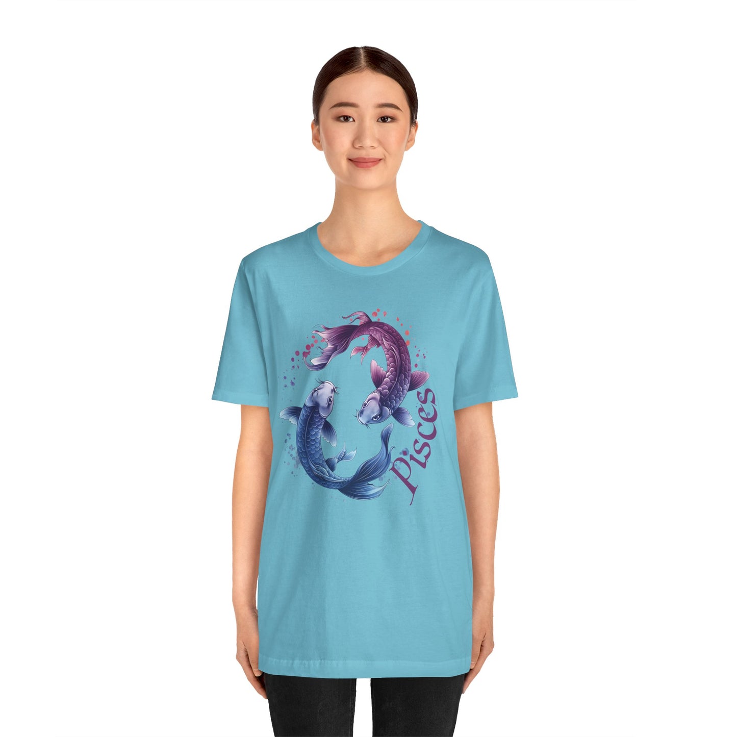 Pisces Artistic Zodiac Unisex Tee, Jersey Short Sleeve Tee, Your Perfect Everyday Favorite