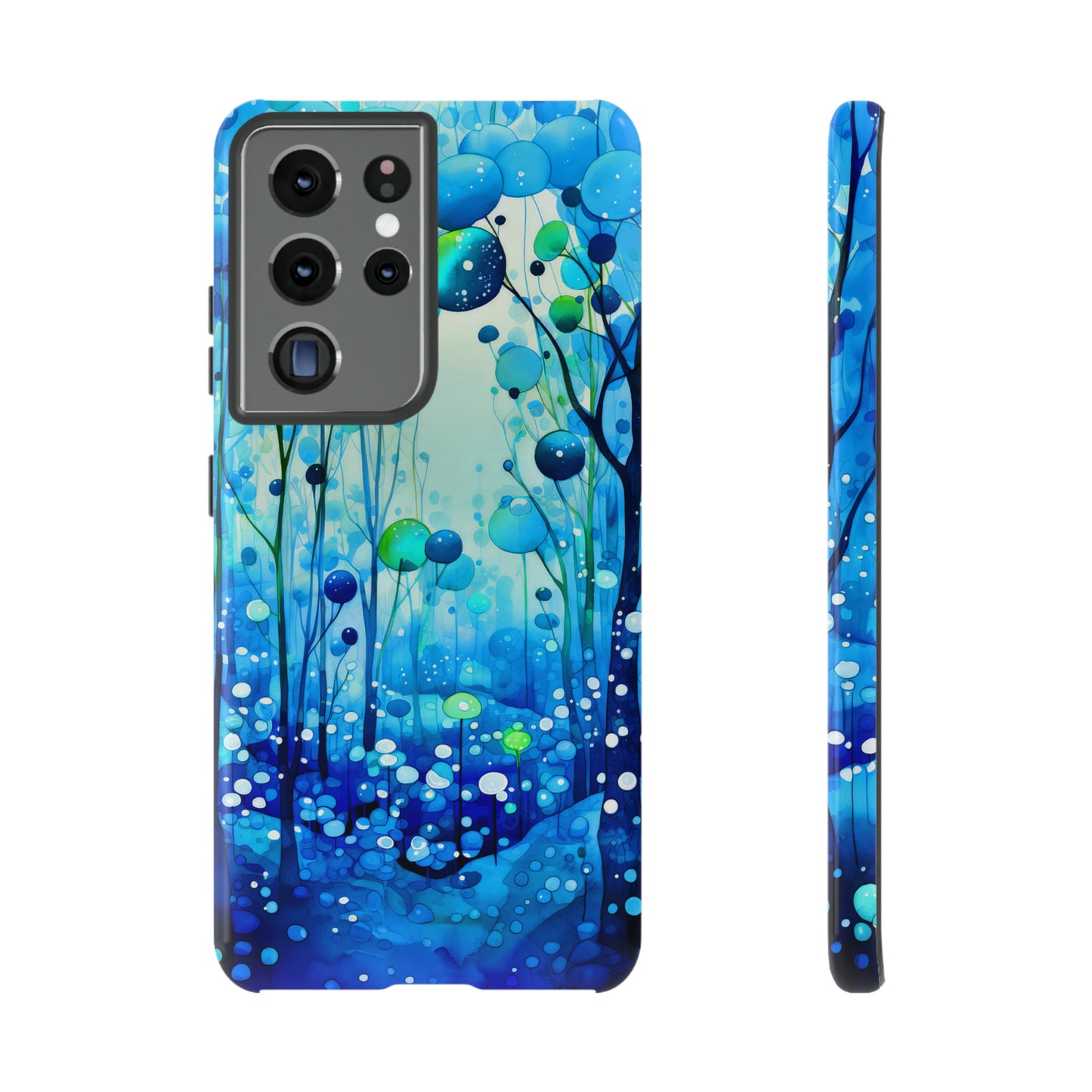 Blue fantasy forest Tough Cases