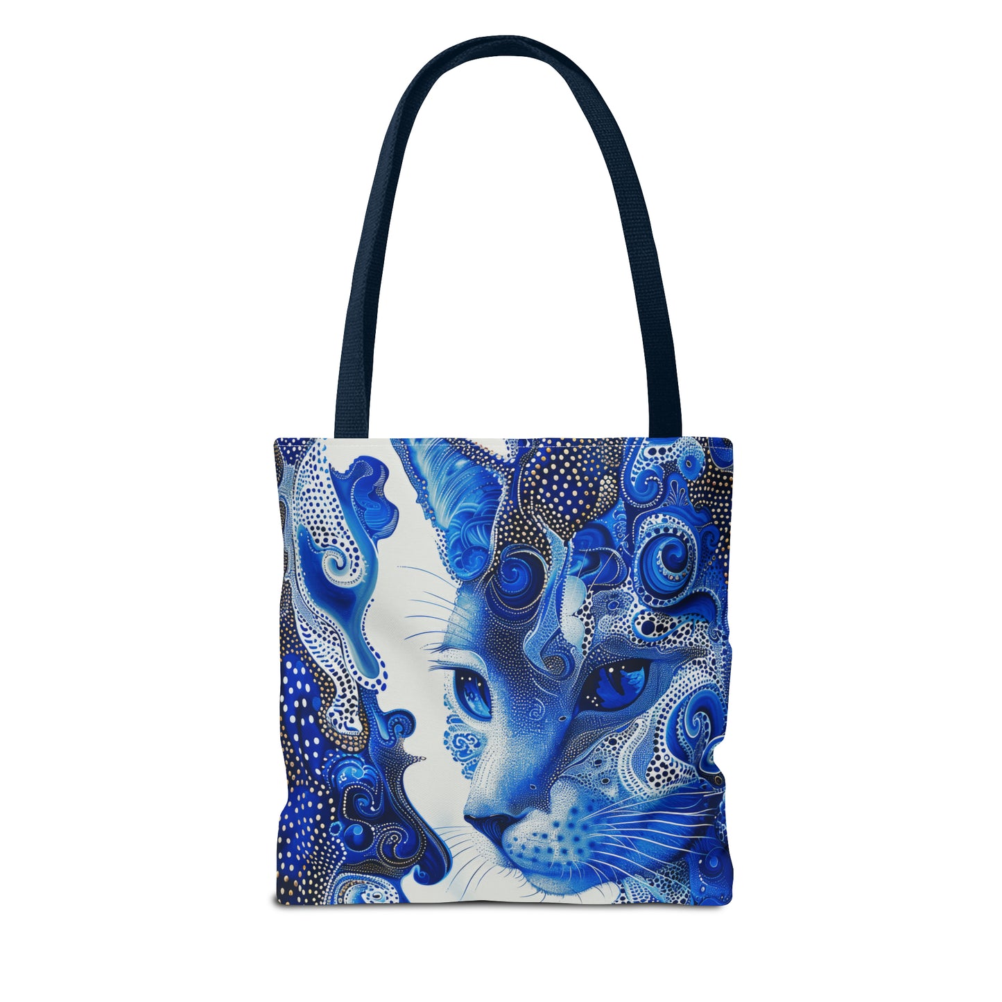 Blue Jewel Cat Tote Bag