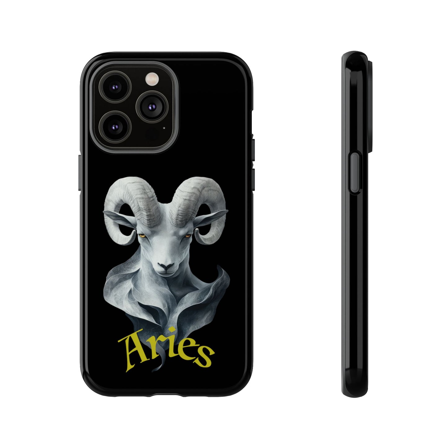 Aries Tough Phone Cases, Artistic Zodiac Phone Cases, premium-quality cases for iPhone, Samsung Galaxy, and Google Pixel devices