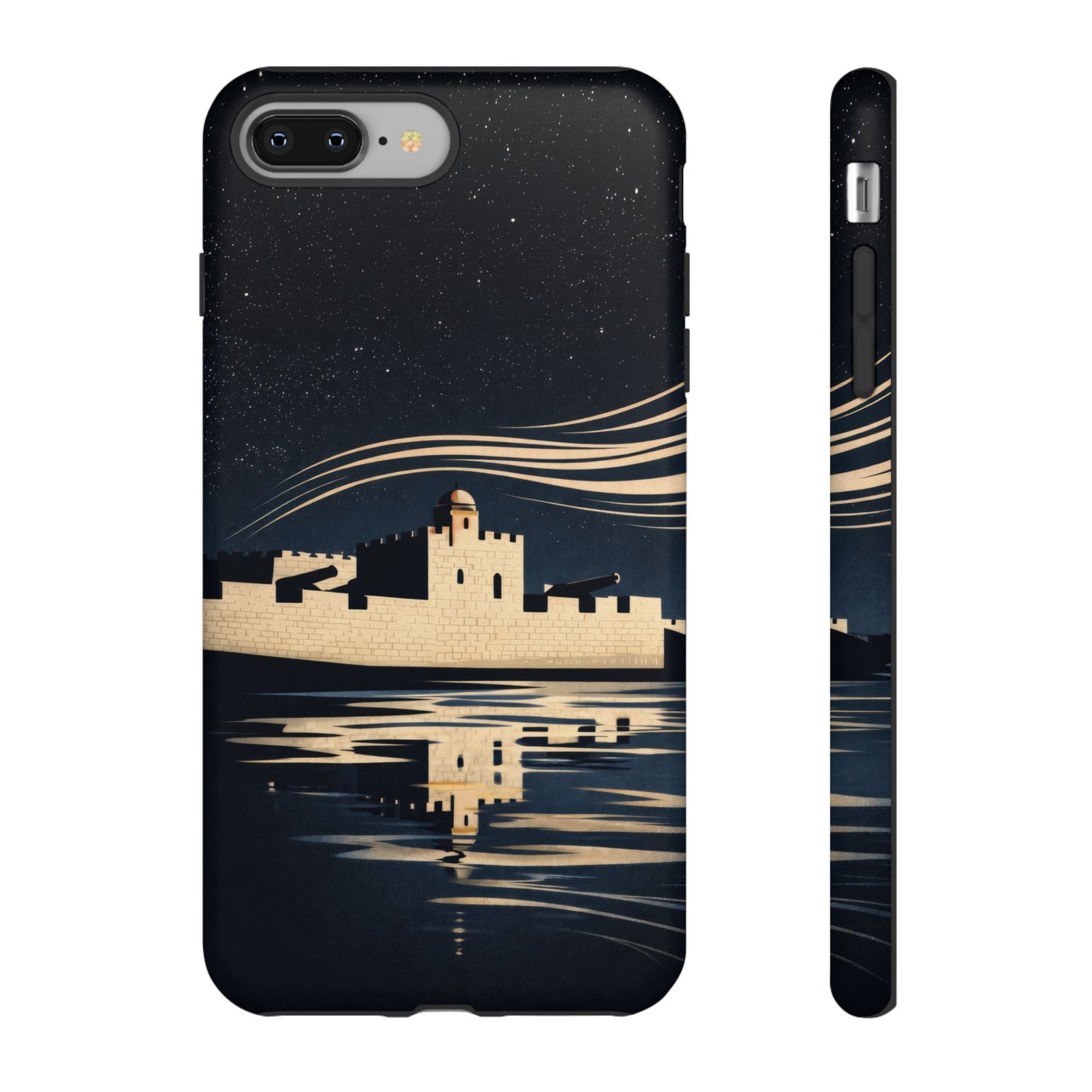 Essaouira Morocco Reflection Tough Phone Case — Night Sky in Essaouira Waterproof Design