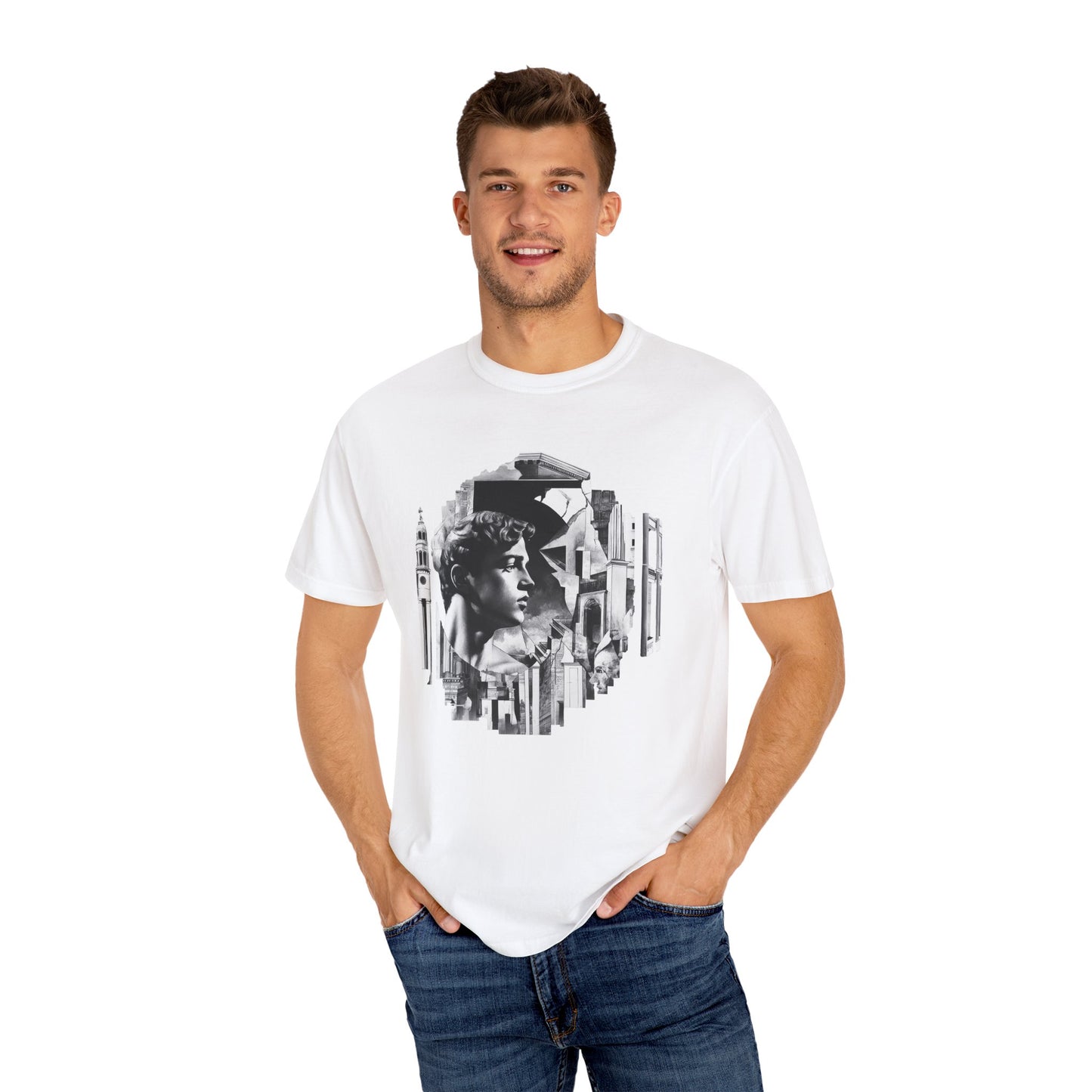 Fractured Classic Artistic Unisex Garment-Dyed T-Shirt - Urban Insights Design