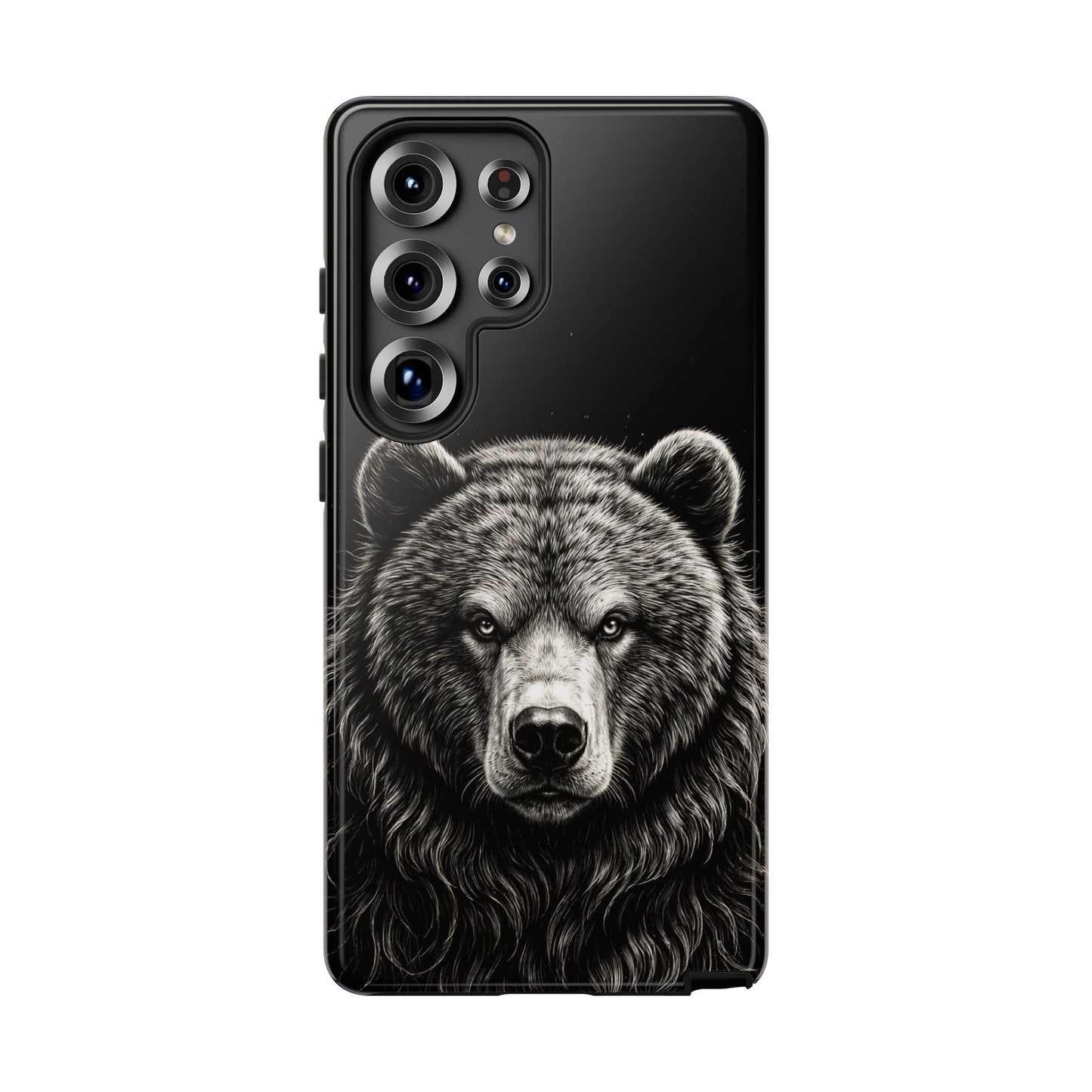 Sketch of a Bear Face Tough Phone Case – Rugged Wild Bear Phone Cover