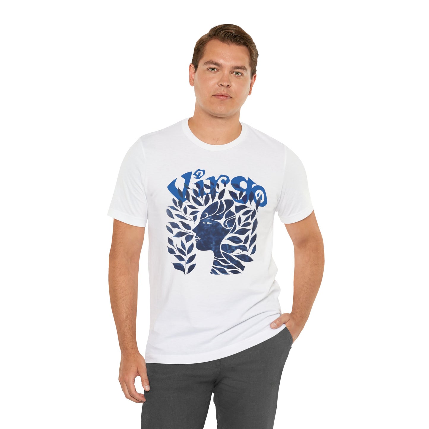 Virgo blue graphic Unisex Jersey Short Sleeve Tee