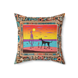 Magic Hour on the beach Square Pillow