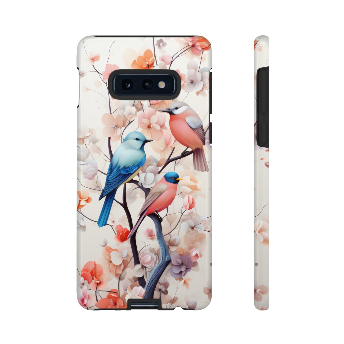 Three birds on a branch water color Tough Cases