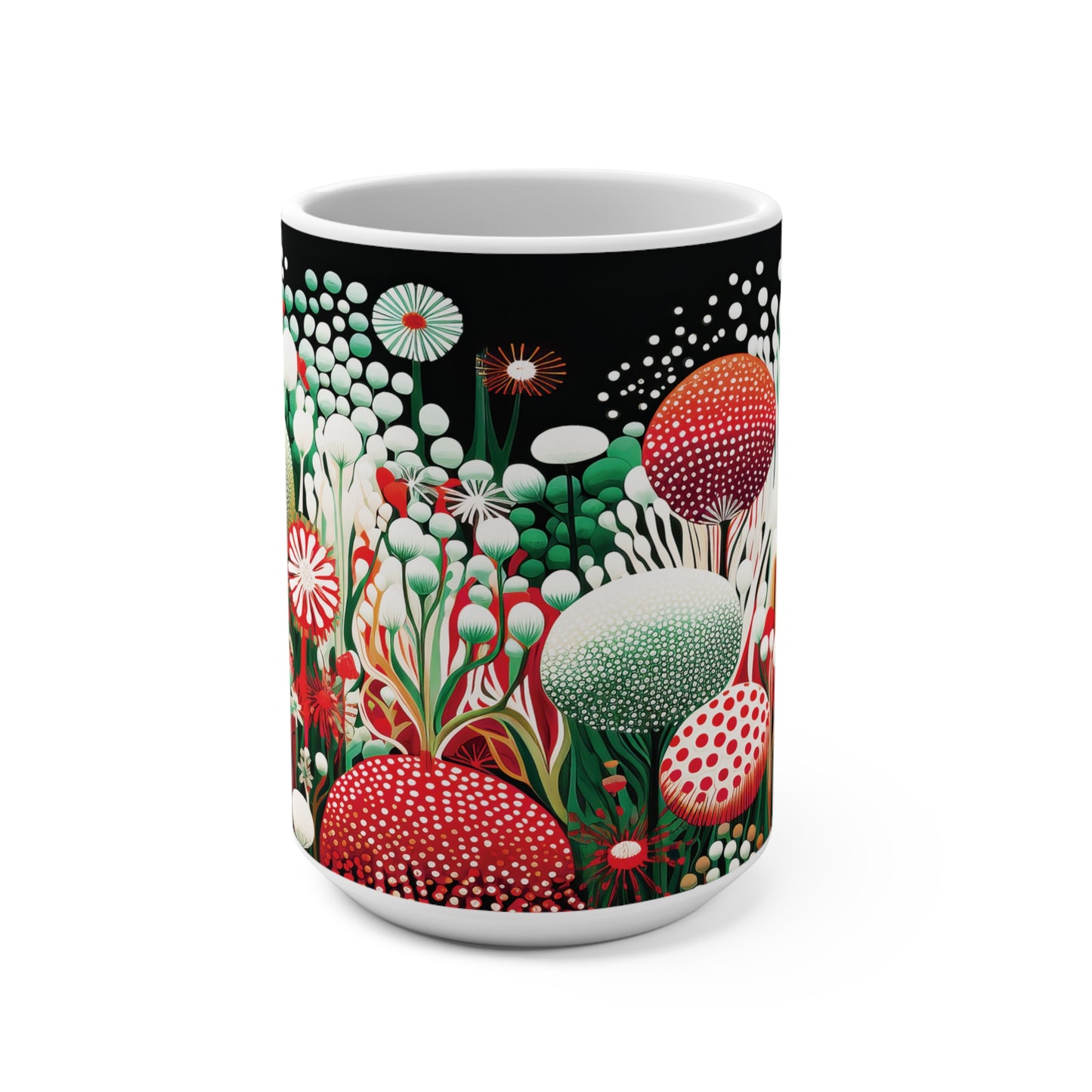 Abstract Flower Garden Mug 15oz