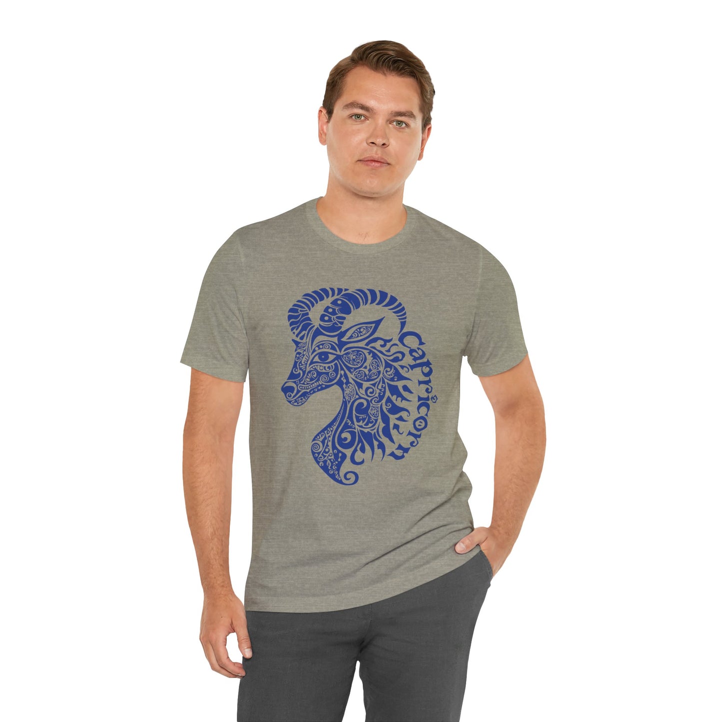 Capricorn blue graphic Unisex Jersey Short Sleeve Tee