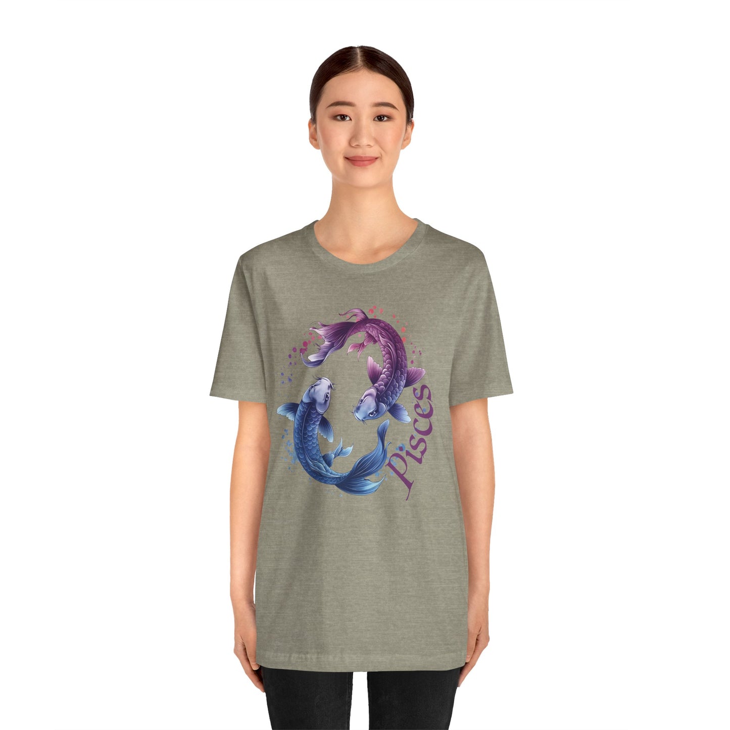 Pisces Artistic Zodiac Unisex Tee, Jersey Short Sleeve Tee, Your Perfect Everyday Favorite