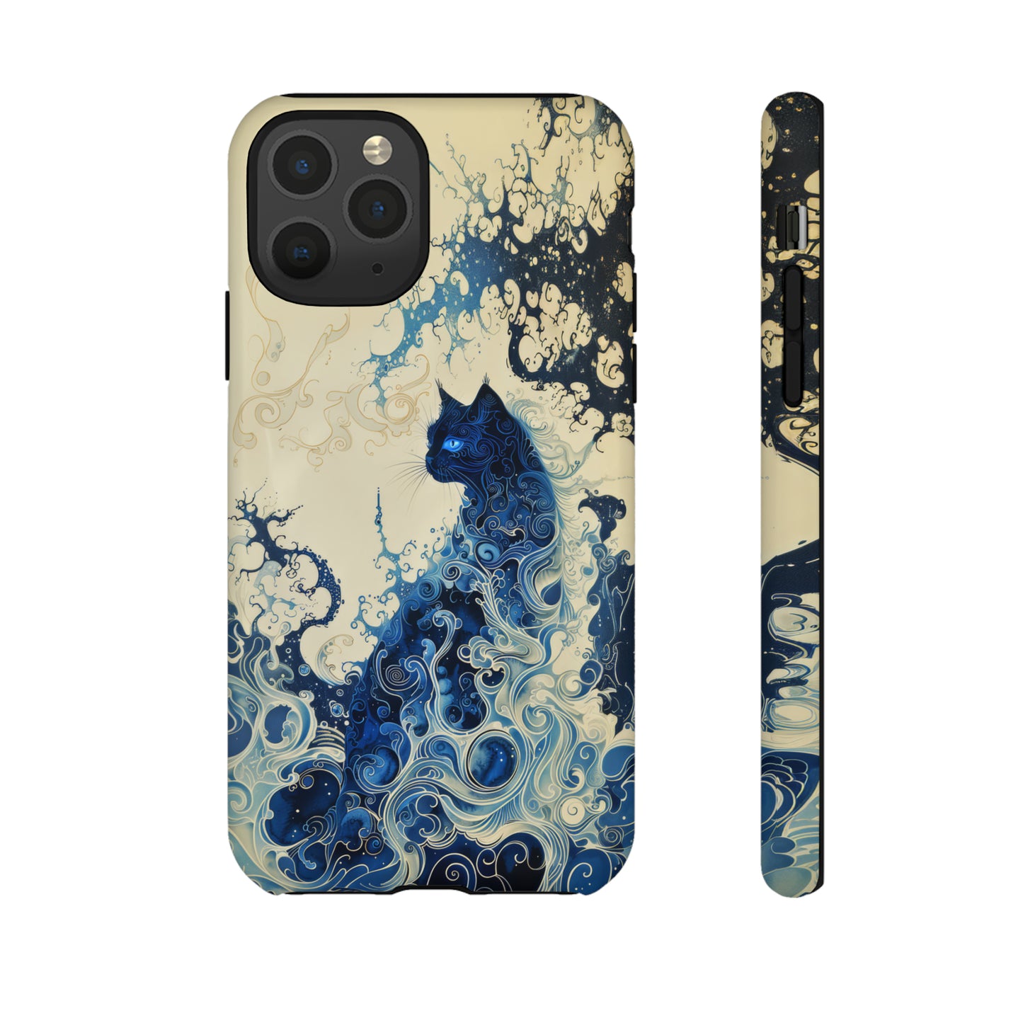 Black cat in smokeTough Cases