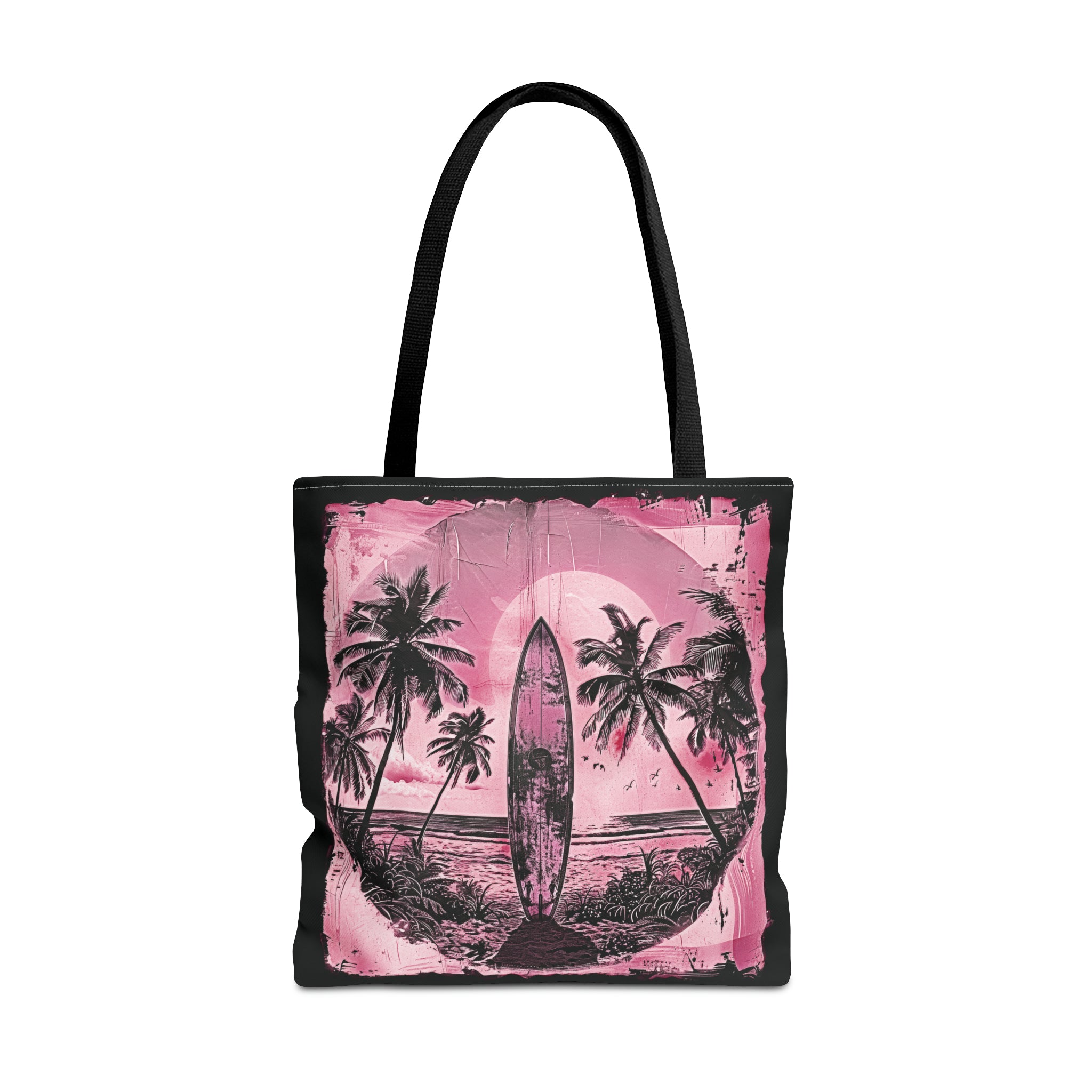 Pink Vintage surfboard Tote Bag (AOP)