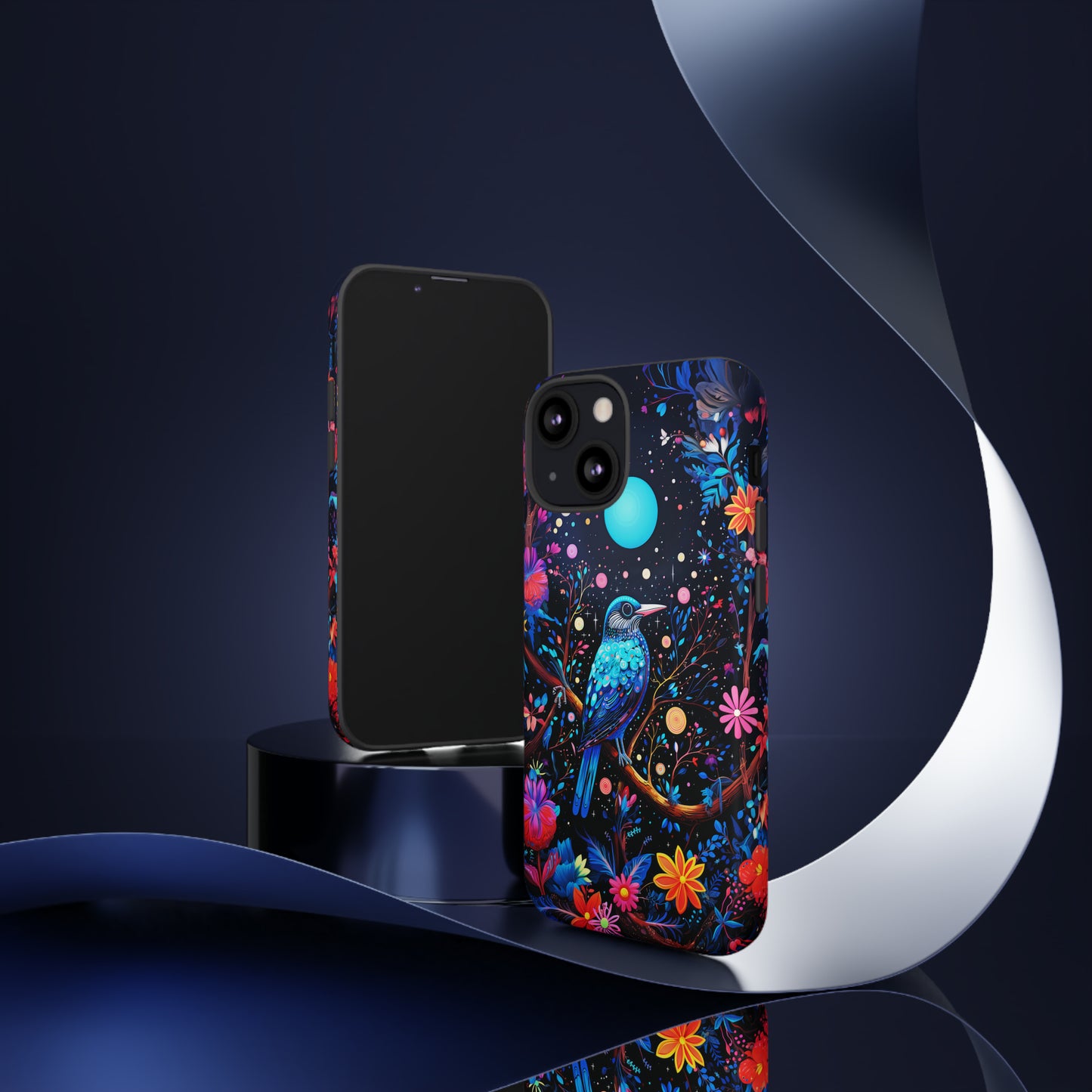 Blue bird at night Tough Cases