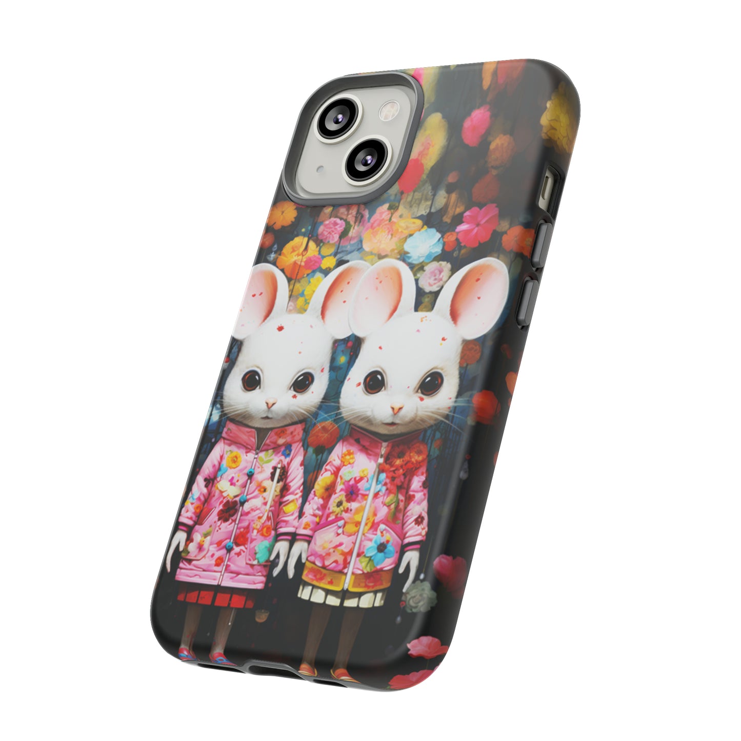 Two mice and flowers Tough Cases