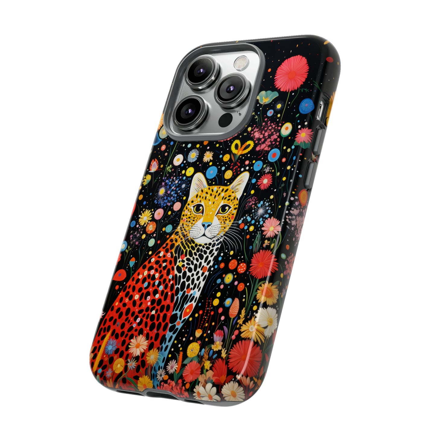 Cheetah in night flowers Tough Cases