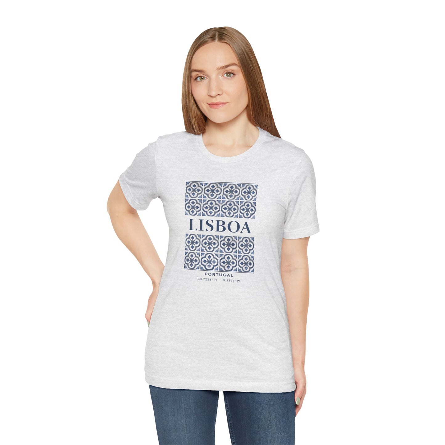 Lisboa Azulejo Tee — Portugal Tile Pattern Unisex T-Shirt