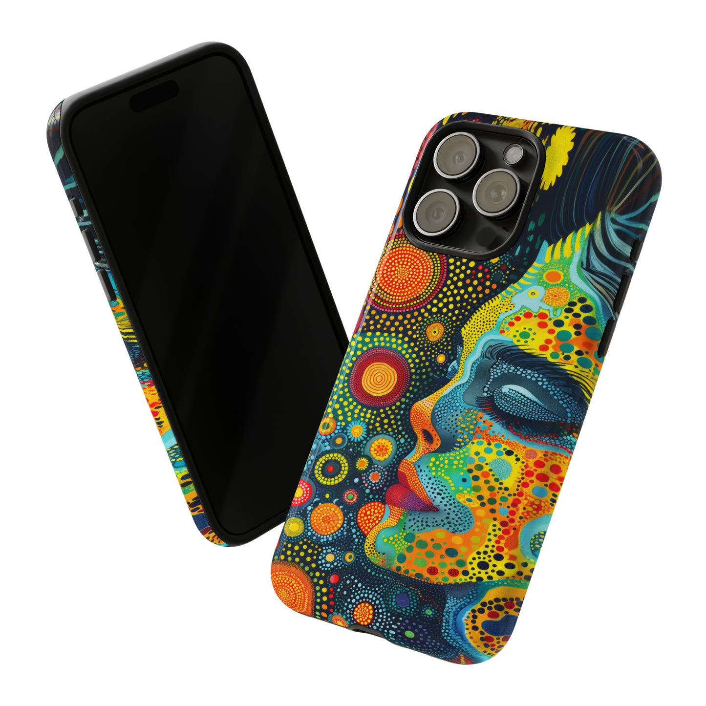 Phone Case, rainbow girl, Artistic design, Tough Case, Colorful whimsical rainbow fantasy design, iPhone 15, 14, 13, 12, 11, Samsung, Pixel