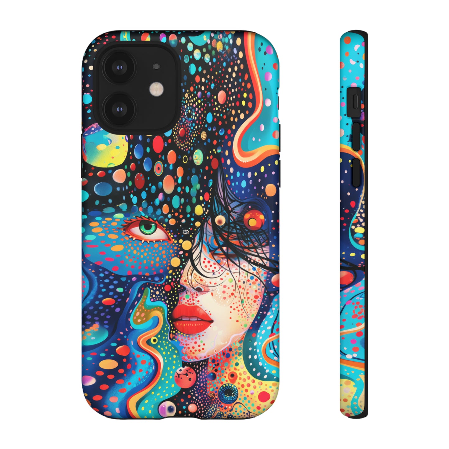 Phone Case, dream in color, Artistic design, Tough Case, Colorful whimsical flower design, iPhone 15, 14, 13, 12, 11, Samsung, Pixel