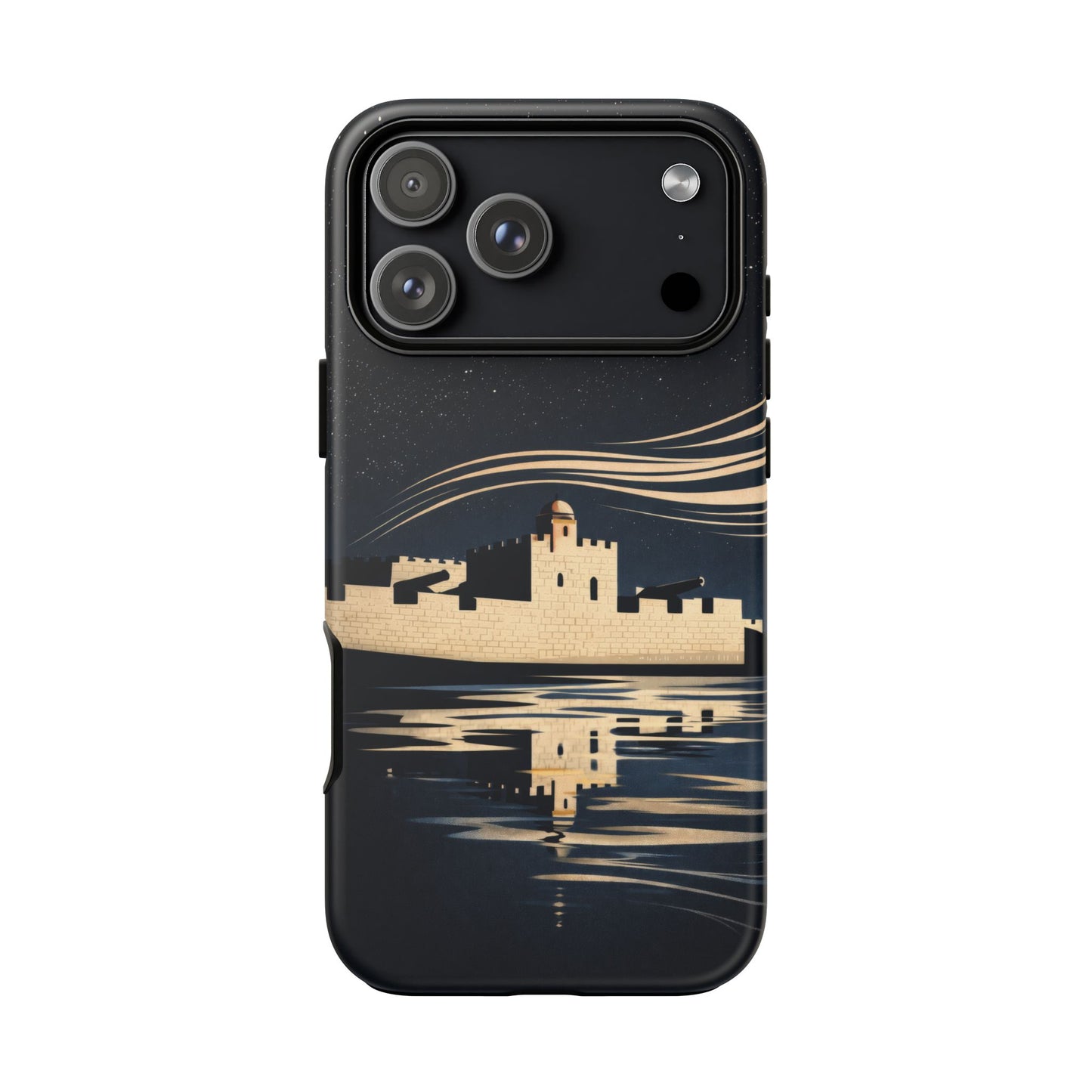 Essaouira Morocco Reflection Tough Phone Case — Night Sky in Essaouira Waterproof Design